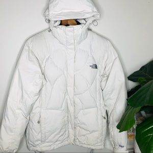 Womens Creamy White The North Face Puffer Jacket /Ski Jacket Sz M